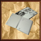 Обложка - мелованный картон и пластик с нанесением картинки
Формат А5
Блок по индивидуальному заказу
